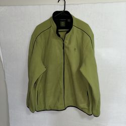 Timberland Sweatshirt Jacket Men’s 2XL Green Fleece Lounge Casual 