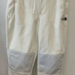 The North Face Women's White Polartec Joggers Size  M Like New 