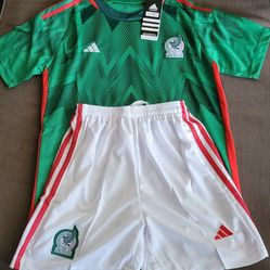 Adidas Kids Set México 🇲🇽 Home Away Kit Originales Size 6/7 10/12 No Trade 