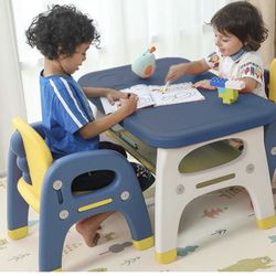 TinyGeeks Kids Table and Chairs Set Safe for Children - New 2023 Activity Table for Kids - Ideal for Drawing and Painting Toddler Table and Chair Set 