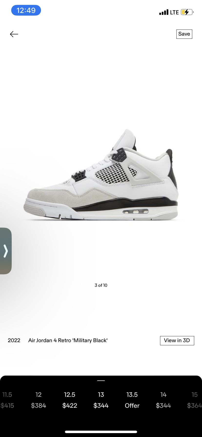 Military Blue Jordan 4s (size 13)