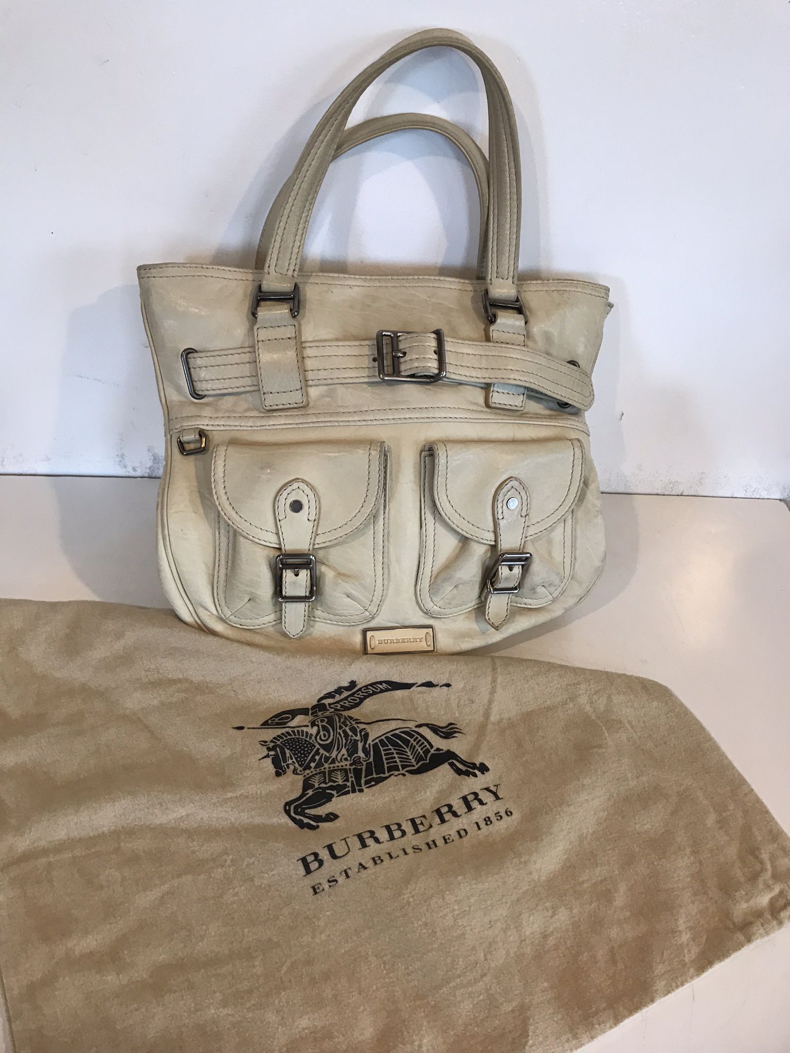Authentic Burberry bag with dust storage bag