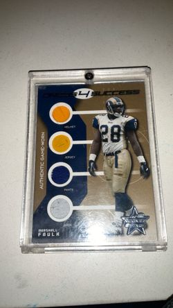 Marshall Faulk Rookie & Stars Game-Worn Relic Card