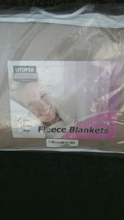 Utopia bedding Fleece Blanket, Twin size light brown in color