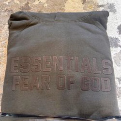 Size M BRAND NEW Fear of God Essentials Off Black Hoodie 100% Authentic Verified ( Delivery Only)
