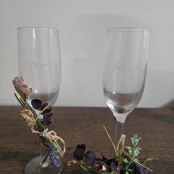 Bride And Groom Champagne Glasses