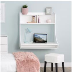 White Modern Floating Desk