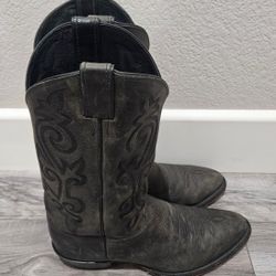 Justin Leather Cowboy Boots 10D