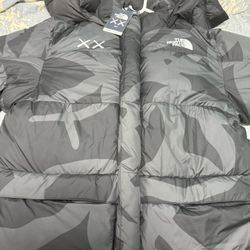 The North Face Kaws Puffer Jacket W/ Hoodie 