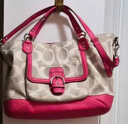 Coach fuschia monogram bag