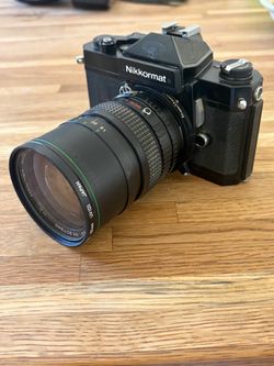 Vintage Nikkormat FT2 35mm Film Camera + Macro Zoom Lens – $125