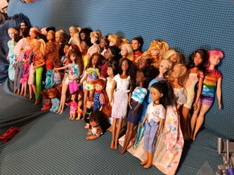 Barbies and lots of accessories