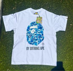 Bape Blue on White Tee Size Medium