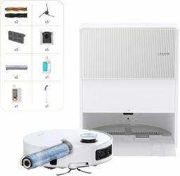 dreame Aqua10 Ultra Roller Complete Robot Vacuum and Mop, AquaRoll Mopping 30,000Pa Suction, AI Camera & LIDAR Avoidance Tech, Heat-Washes & Dries, Ex