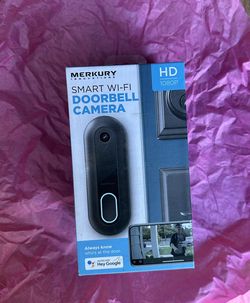 Merkury Innovations Smart Doorbell Camera, 1080p, Requires 2.4 Ghz Wifi