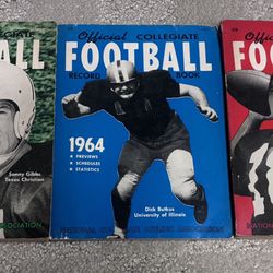 Lot Of 3 Official Collegiate Football Record Books