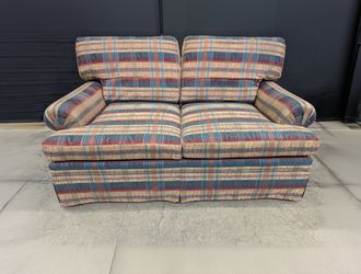 Ethan Allen Plaid Loveseat