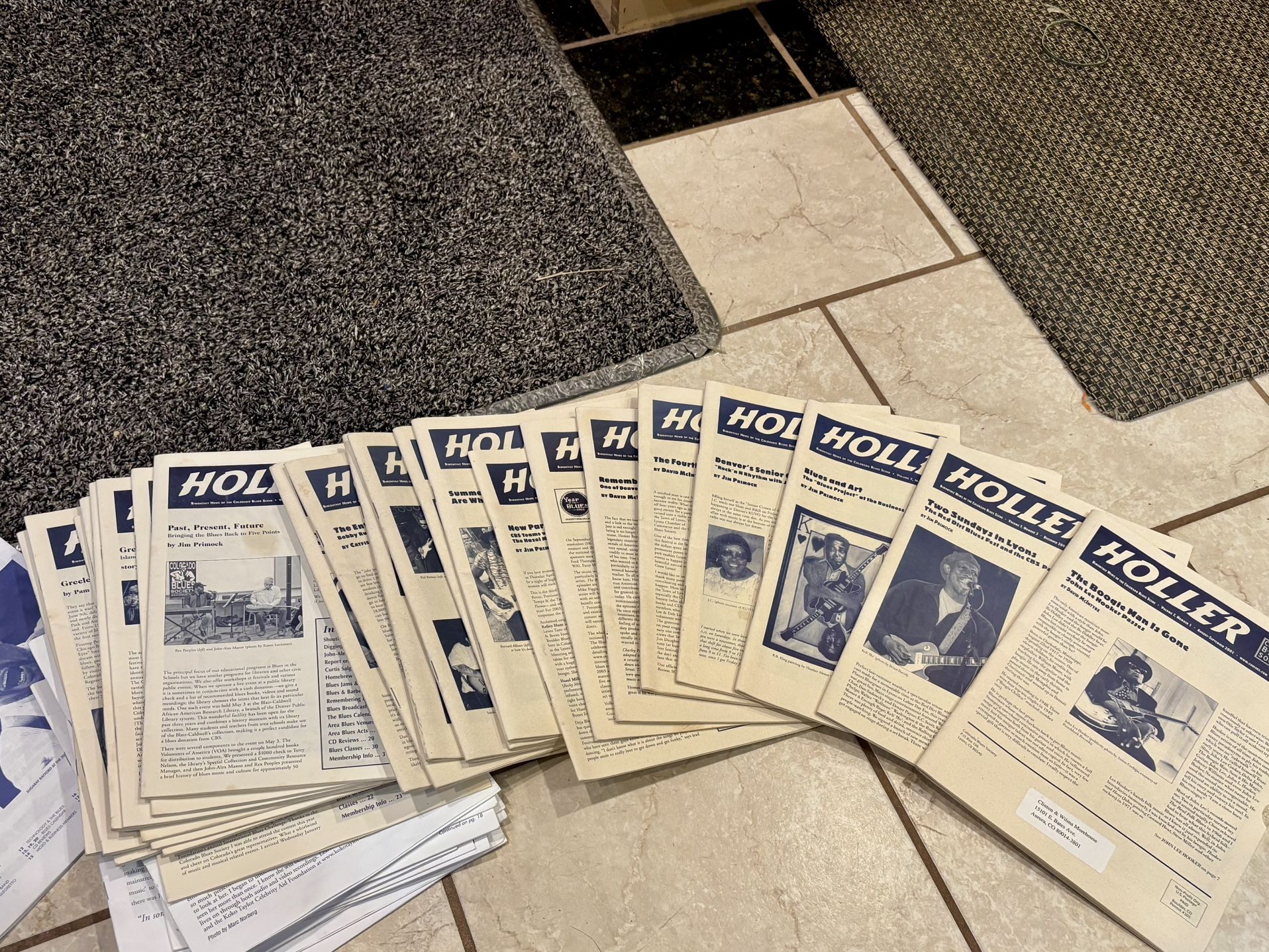 Free!!! HOLLER Colo Blues Society Magazines 2001 To 2014 !