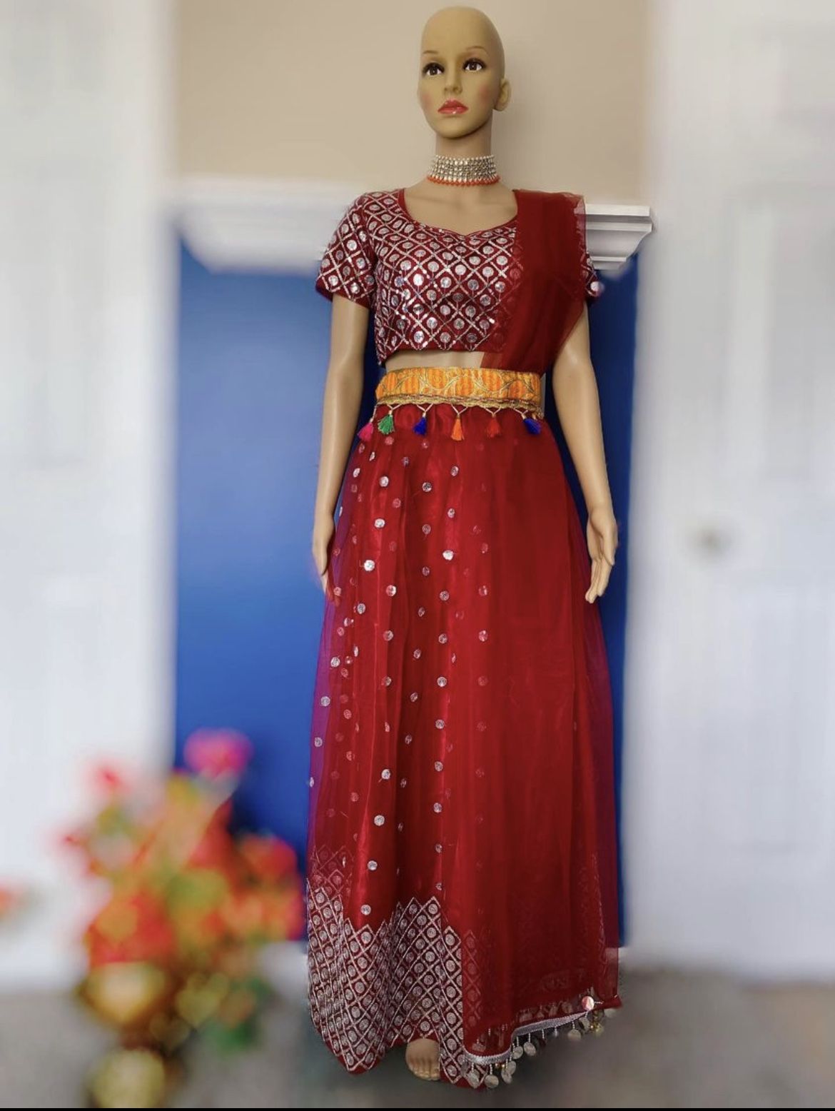 Red Lehenga For Women Size 38