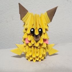 Pikachu Paper Origami 5" (Pre-made)