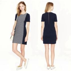 J. Crew Navy & Ivory Striped Dress - Size 00