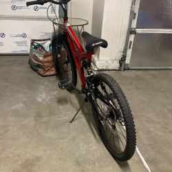 Red Heavy Duty Mountain Bike