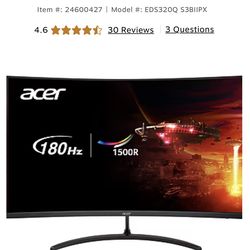 Acer Nitro 31.5" Curved FHD 180 Hz LCD Gaming Monitor