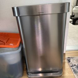 Simple human Stainless Steel Trash Can 