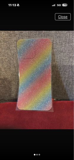 New Sparkly Rainbow Glitter Back Film Cover for iPhone 13 ProMax