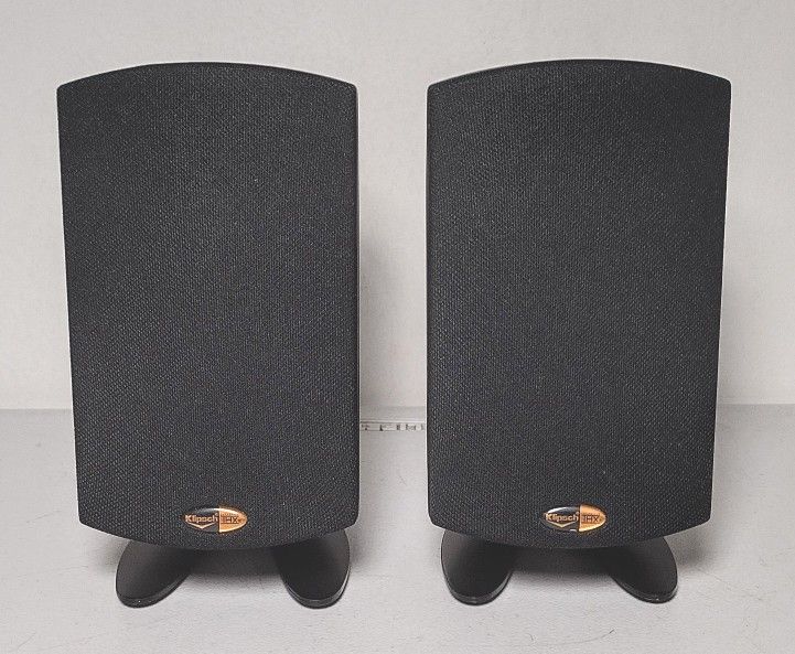 KLIPSCH PROMEDIA 2.1THX Pair SATELLITE SPEAKERS w/ STAND (No Controller)