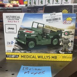 COBI Bricks Set# 2295 Jeep Medical Willys MB $19.99