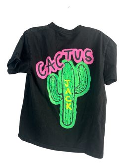 Men’s Cactus Jack T-Shirt Black Green Pink Size Small