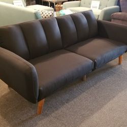 Brand New 79" x 44" Black Linen Sofa Bed