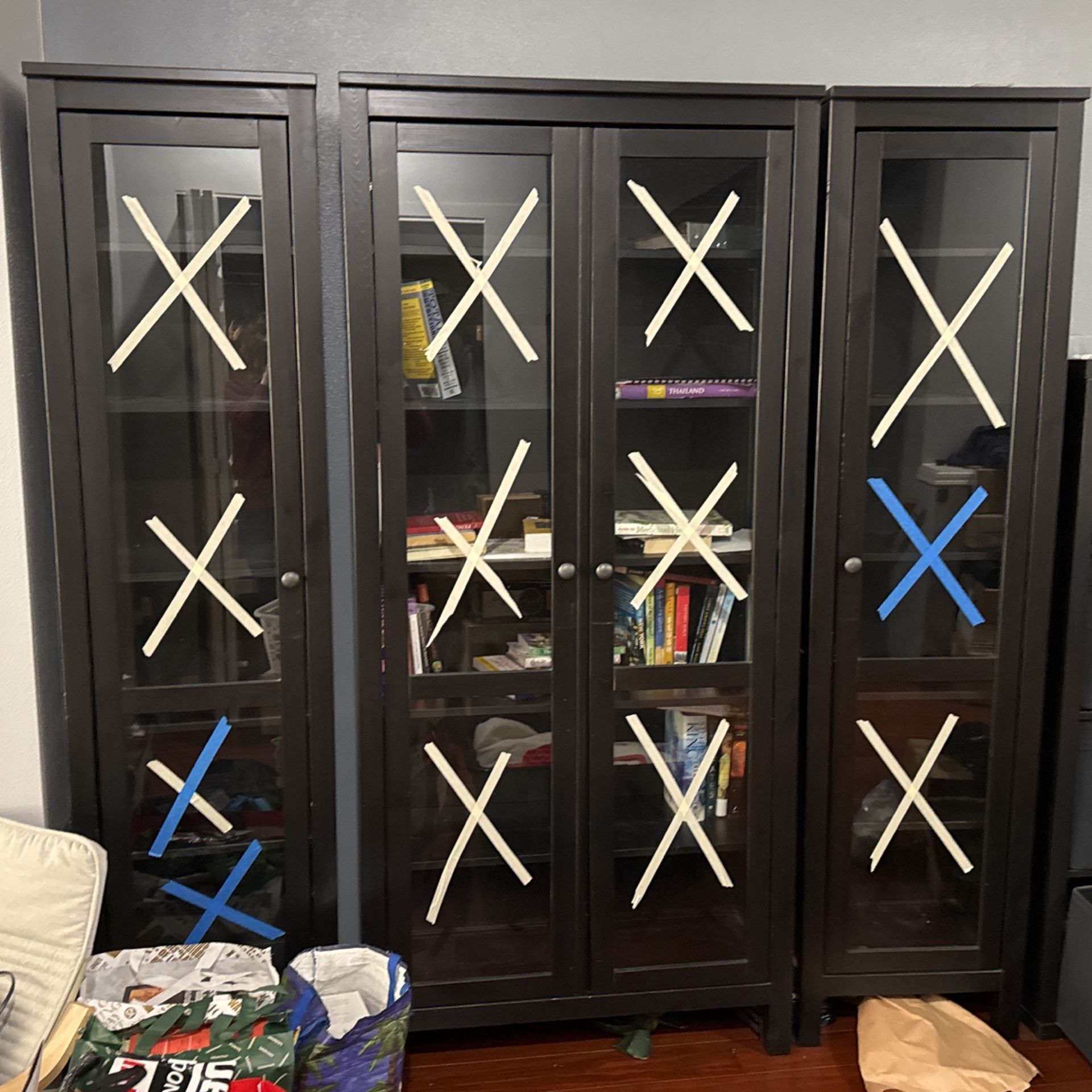 Black Glass Door Shelves From IKEA for Sale in Everett, WA OfferUp