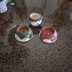 Christmas candle holders tea lights.