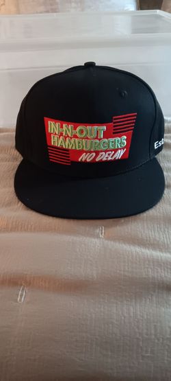 VINTAGE LOGO IN-N-OUT BURGER HAMBURGERS NO DELAY BLACK