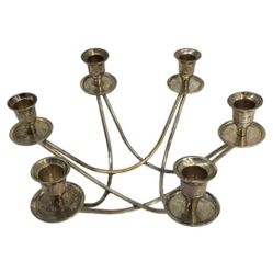 Silverplated Table Candelabra With Six Holders