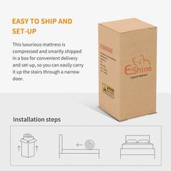 ❤️‍🔥 ESHINE 14-Inch Hybrid Memory Foam Mattress for Adjustable Beds, Twin XL$170
