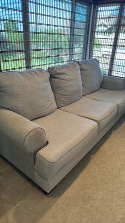 Gray Upholstered  Grand Sofa (95 inches)