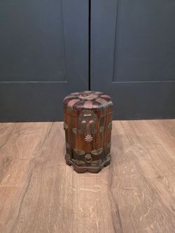 Vintage Antique Korean Octagonal Storage Box