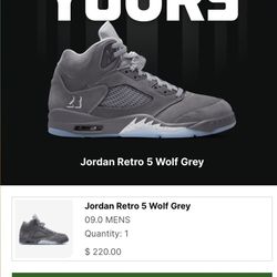 Jordan 5 Wolf Grey