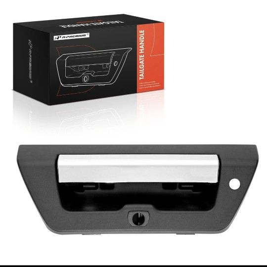 Chrome & Textured Black Tailgate Handle with Bezel for Ford F-150 (2015-2018)