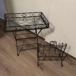 Southern Living Side Table And Magazine Rack