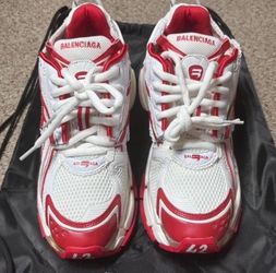 Red & White Balenciaga Runners