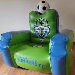 Sounders soccer team blow-up chair