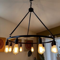 Black Round Pendant Light