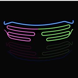  El Wire Glasses Illuminates Flashing LED Sunglasses Costume Halloween Fashion Neon Light LED Costume Party