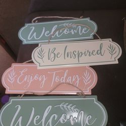 💖NEW ALL 4 HANGING METAL SIGNS ONE PRICE
