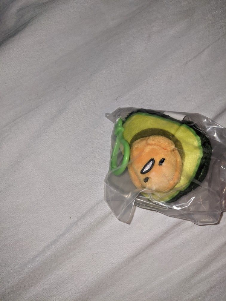 Gudetama Mystery Box Plushie Keychain Avocado 