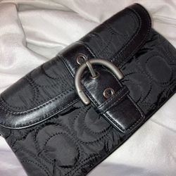 Coach Soho Quilted Clutch Gunmetal